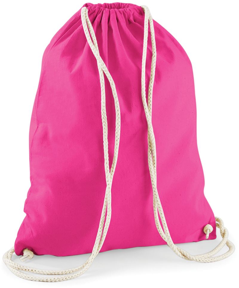 Levně Bavlněný vak na záda - fuchsia