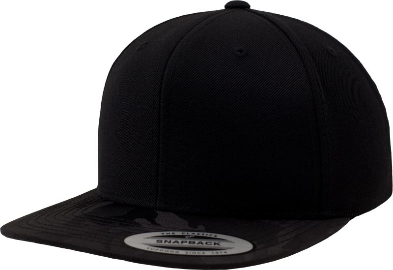 Levně 6 panelová Snapback kšiltovka "Camo" - black camo