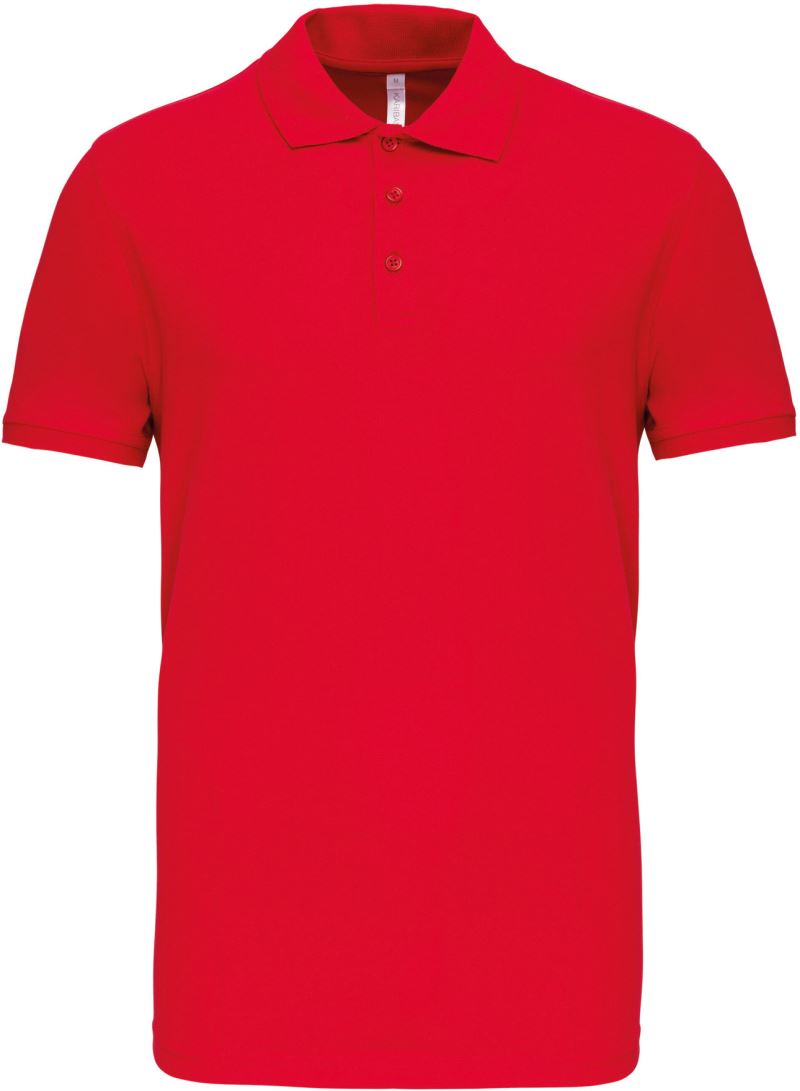Levně Pánské elastické piqué polo - red