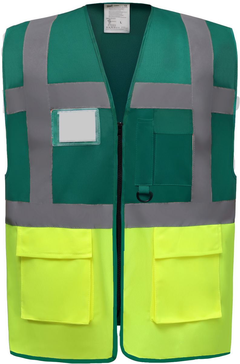 Hi-Vis multifunkční vesta - paramedic green/hi vis yellow