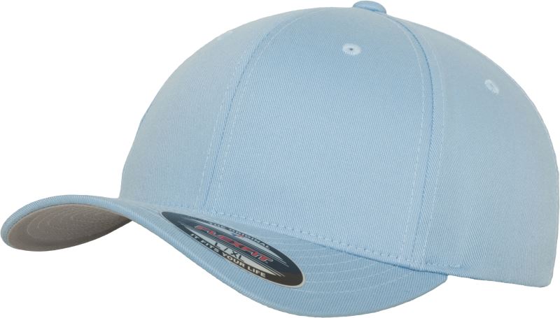 Levně 6 panelová vlněná česaná kšiltovka Flexfit - carolina blue