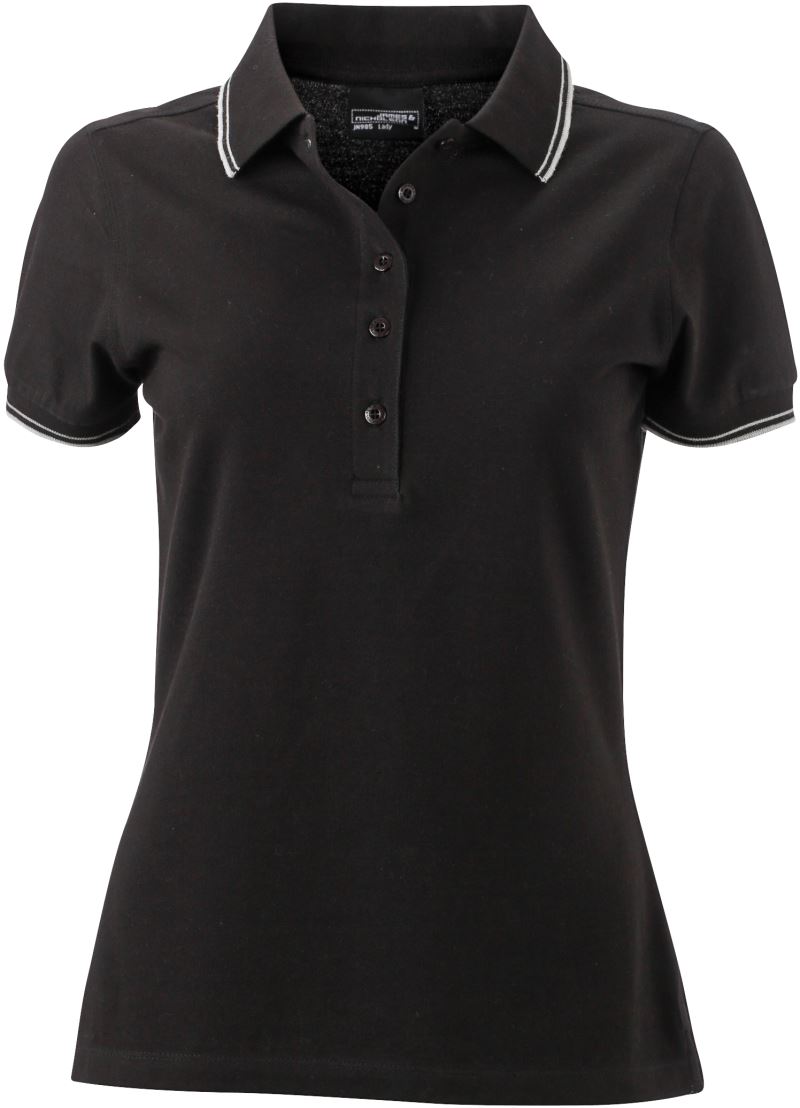 Dámské piqué polo - black/white