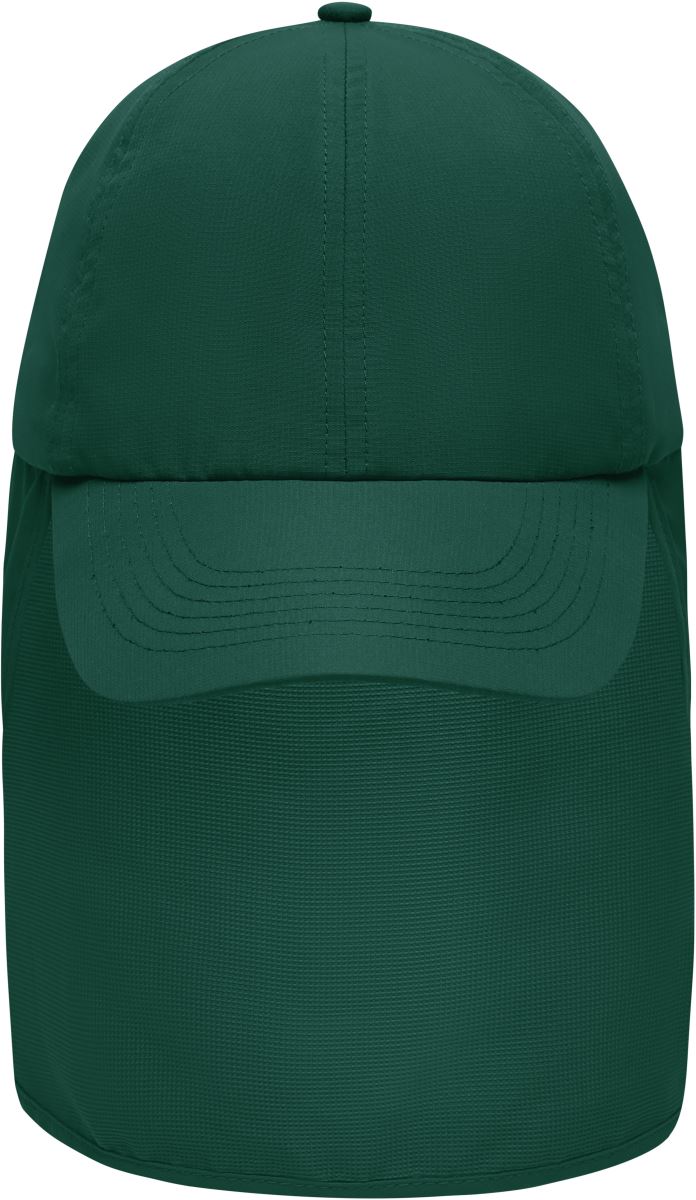 Levně 6 panelová kšiltovka s ochranou krku - dark green