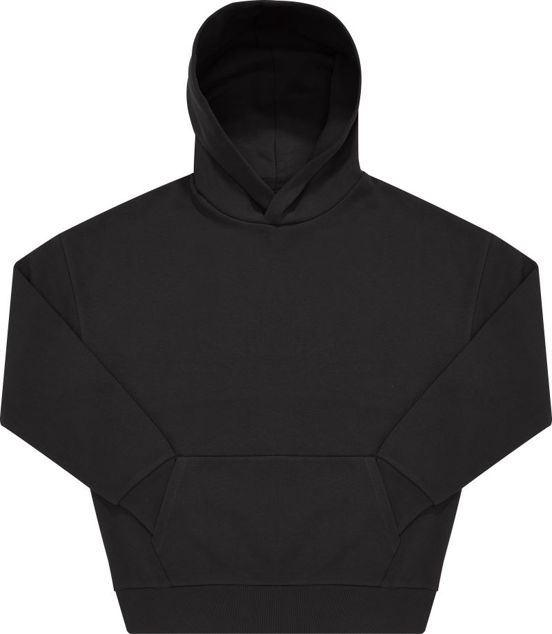 Oversize mikina s kapucí z těžké bavlny - black