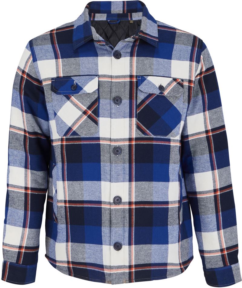 Levně Kostkovaná košile s podšívkou - royal blue