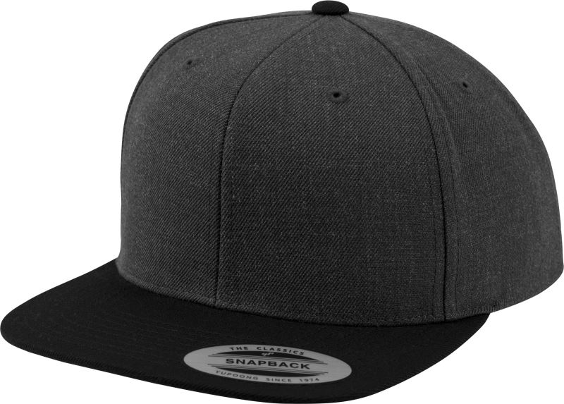 Levně 6 panelová Snapback kšiltovka - charcoal/black