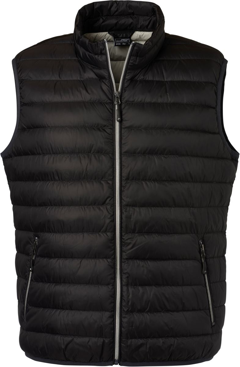 Levně Pánská péřová vesta - black/silver
