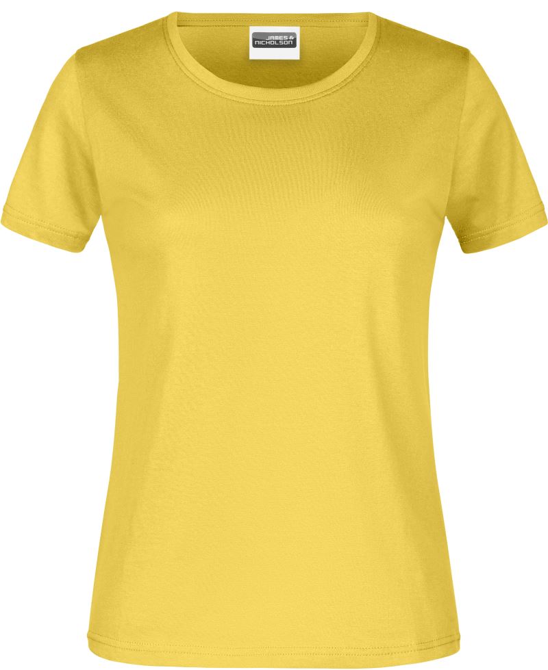 Levně Dámské tričko z těžké bavlny - yellow