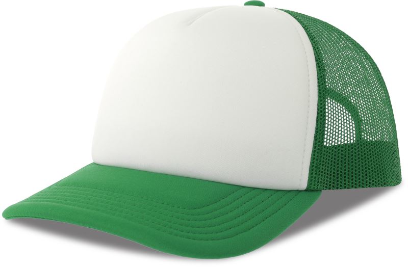 5 panelová Trucker kšiltovka - white/green