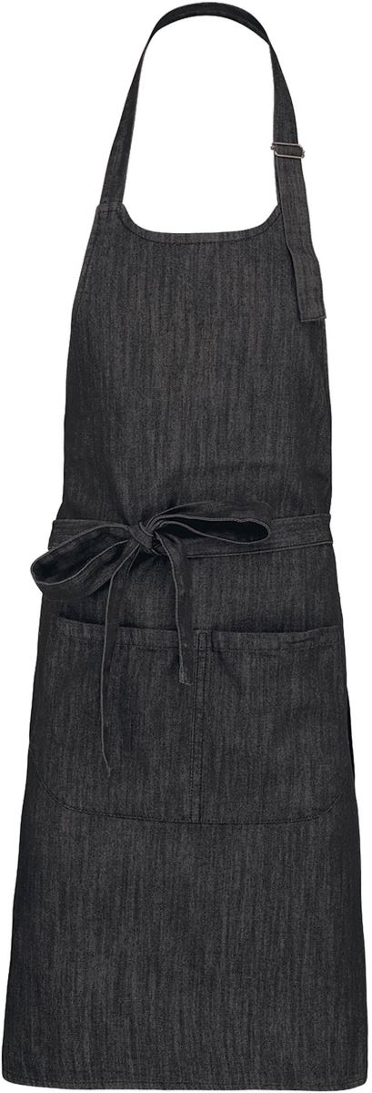 Levně Zástěra s laclem "Sommelier" - black denim