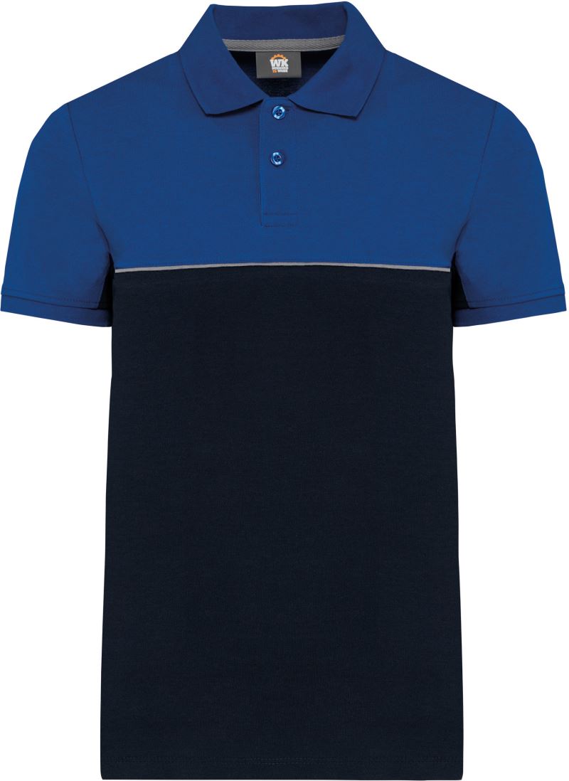 Levně Pracovní piqué polo - navy/royal blue