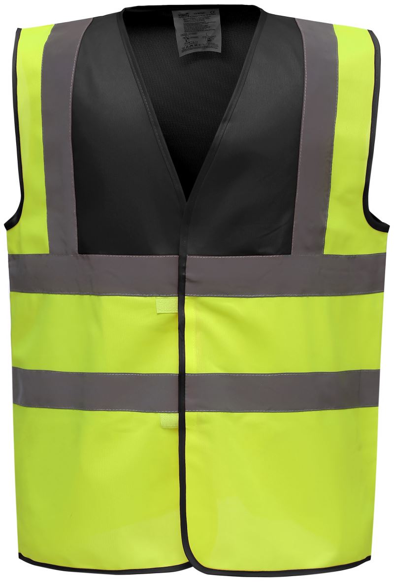 Levně Hi-Vis bezpečnostní vesta - black/hi vis yellow
