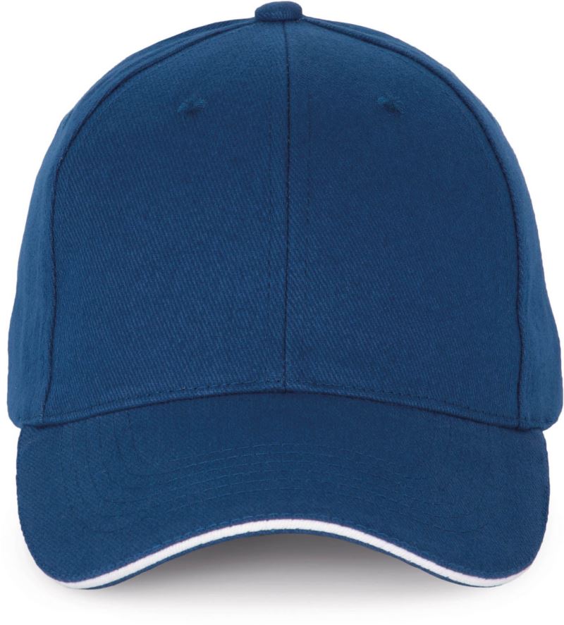 Levně 6 panelová sandwich kšiltovka - royal blue/white