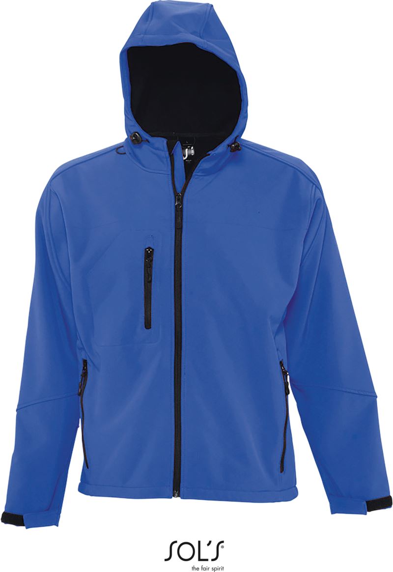 Levně Pánská 3-vrstvá softshellová bunda s kapucí - royal blue