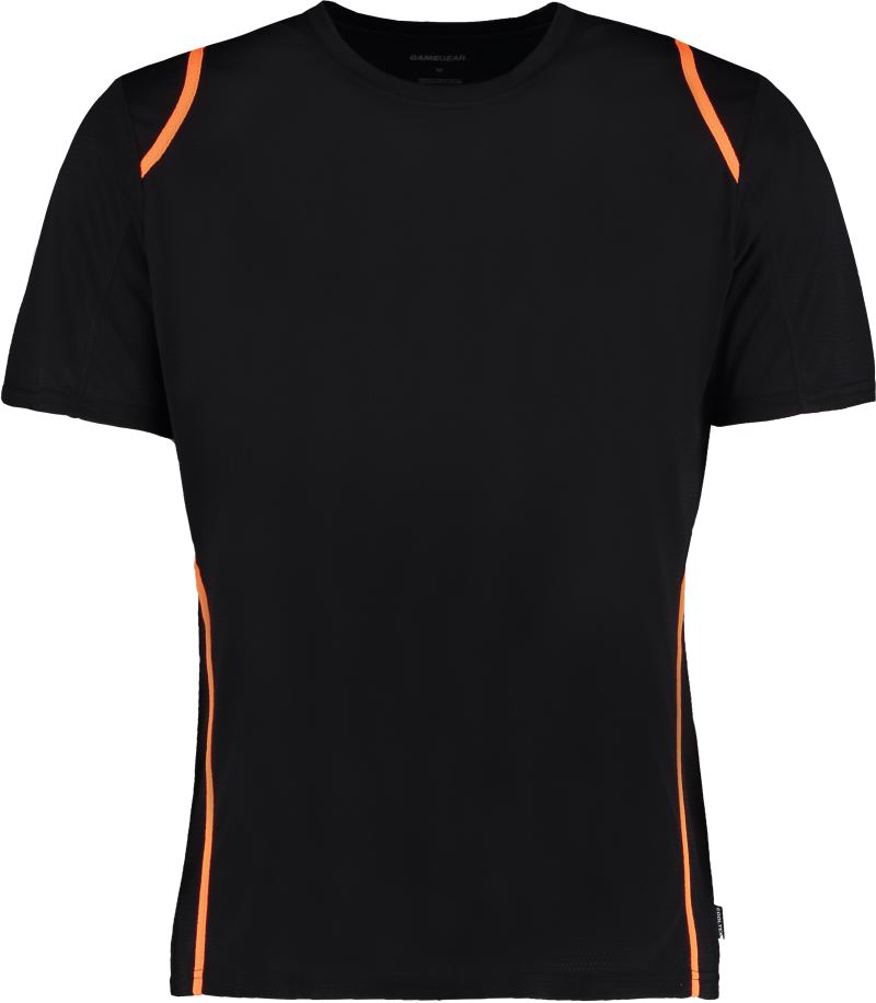 Kontrastní tričko Cooltex® - black/fluorescent orange