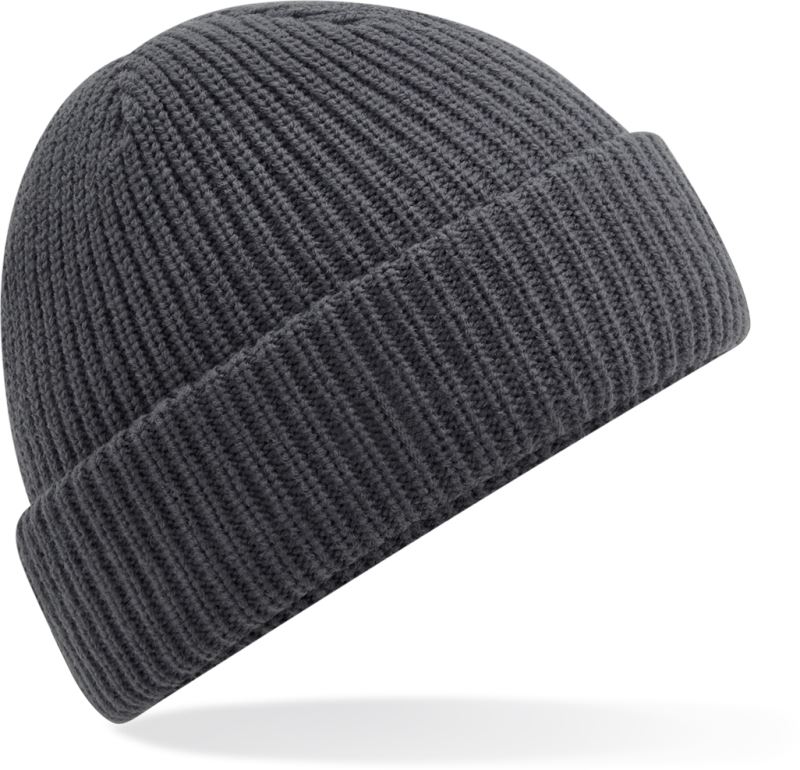 Levně Voděodpudivá pletená čepice s manžetou - graphite grey