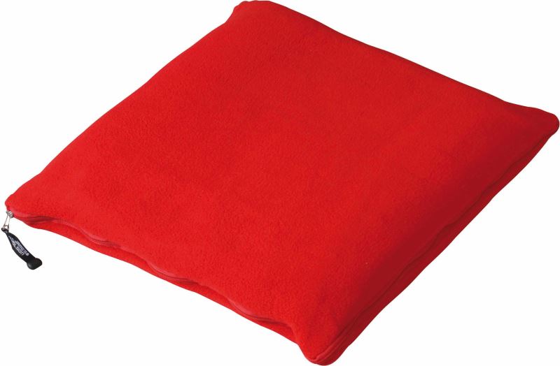 Levně Fleecová deka a polštářek v jednom - red