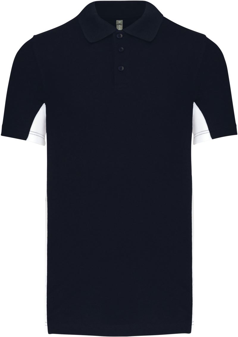 Levně 2-barevné piqué polo "Flag" - navy/white