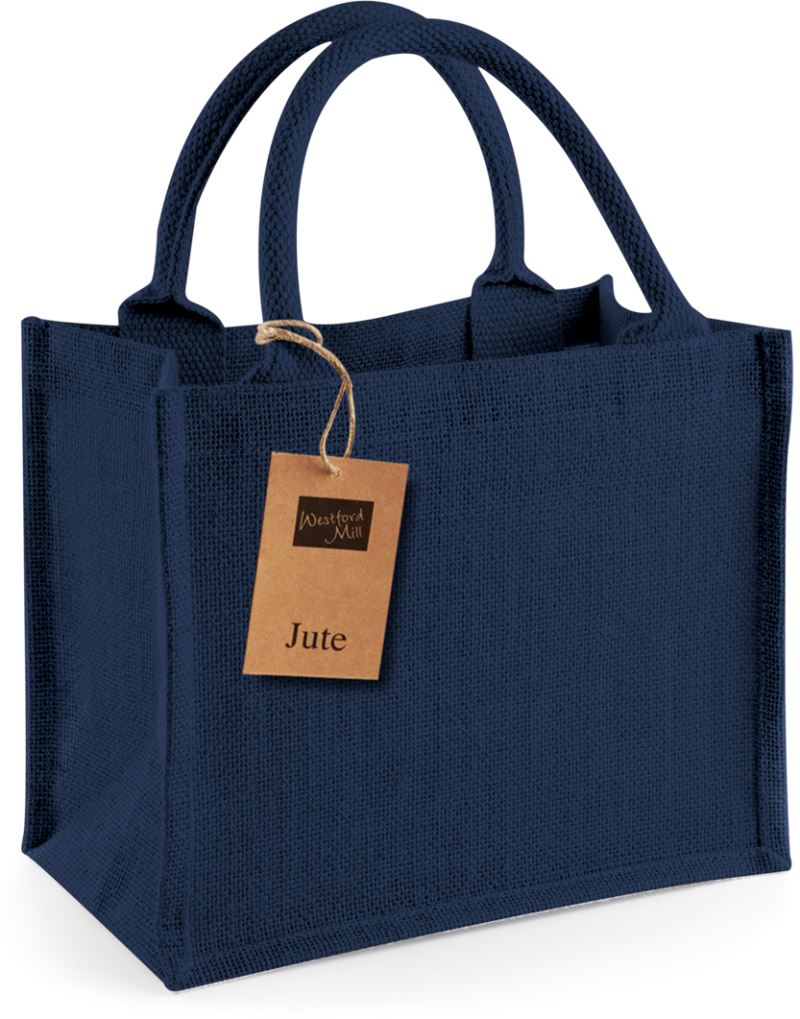 Levně Jutová nákupní taška Mini - navy/navy