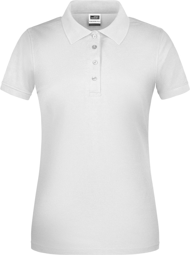 Levně Dámské pracovní bio piqué polo - white