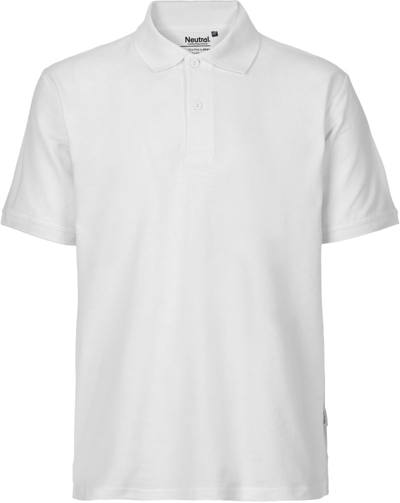 Pánské piqué polo z bio bavlny - white
