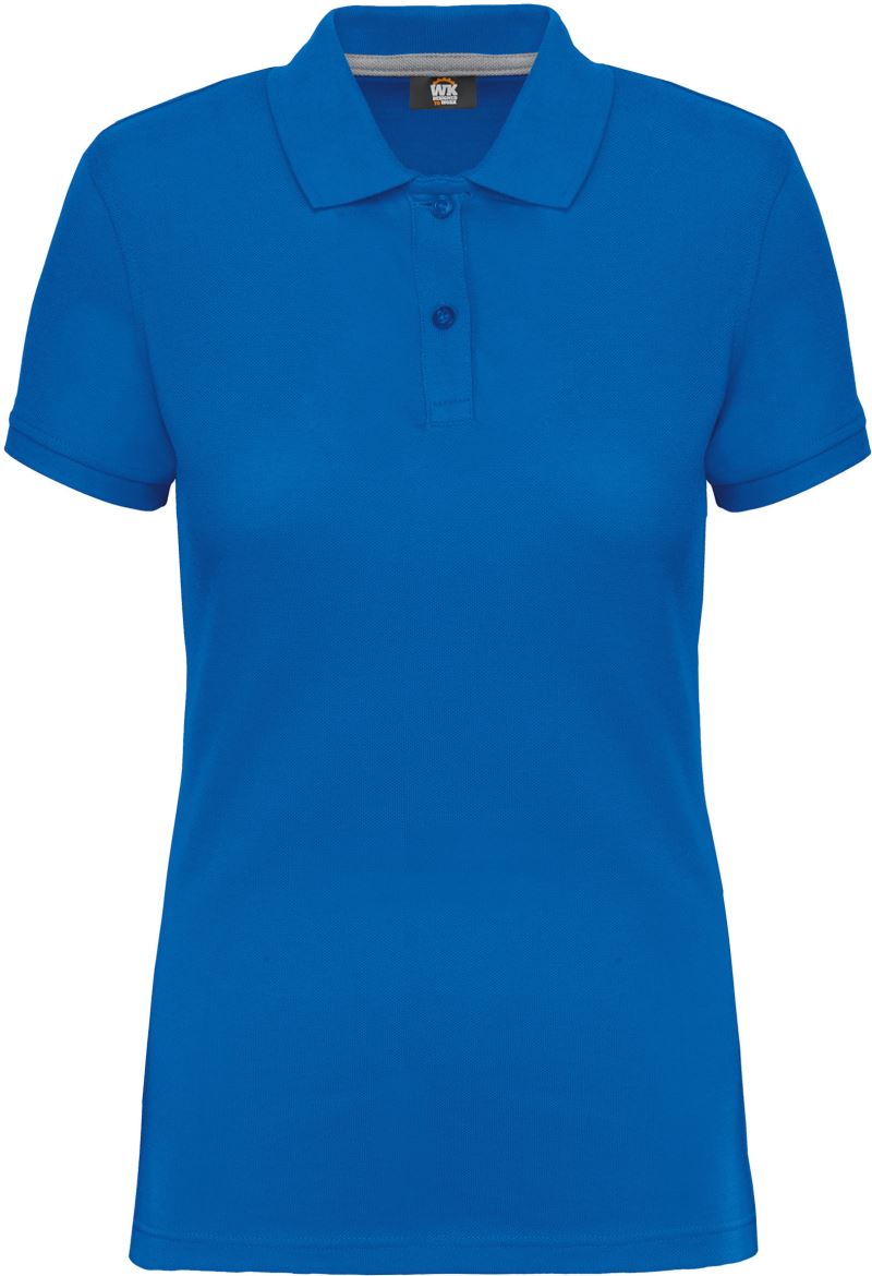 Levně Dámské pracovní piqué polo z těžké bavlny - light royal blue