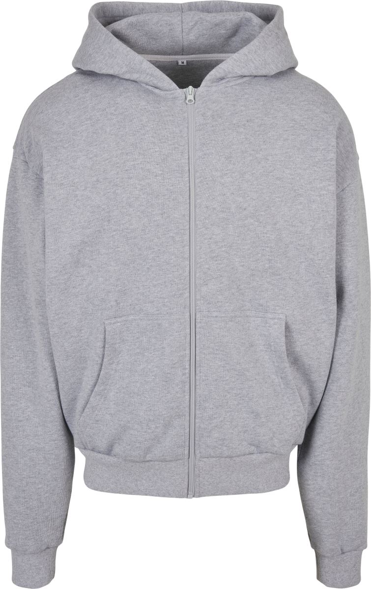 Mikina s kapucí z těžké bavlny "Ultra Heavy" - heather grey