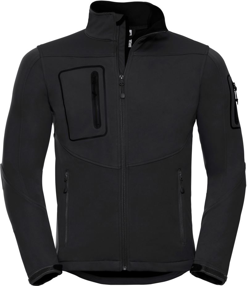 Pánská 3-vrstvá sportovní softshellová bunda - black