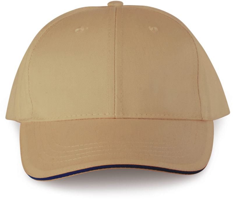 Levně 6 panelová kšiltovka - camel/black