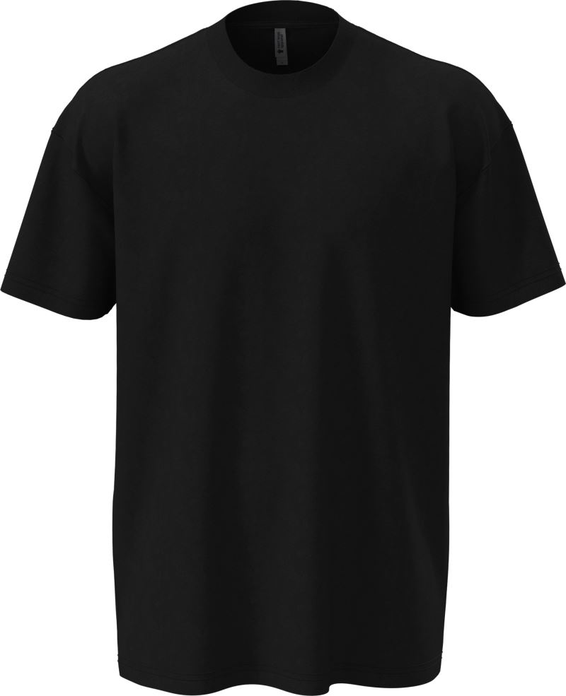 Levně Těžké oversize unisex tričko - black