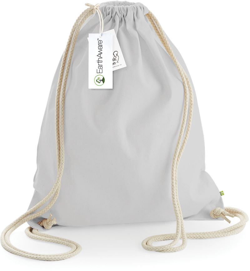 Levně Vak EarthAware® z těžké bio bavlny - light grey
