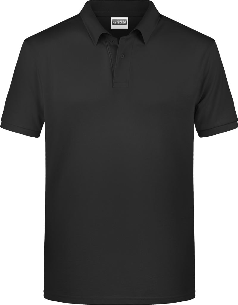Pánské piqué polo z bio bavlny - black