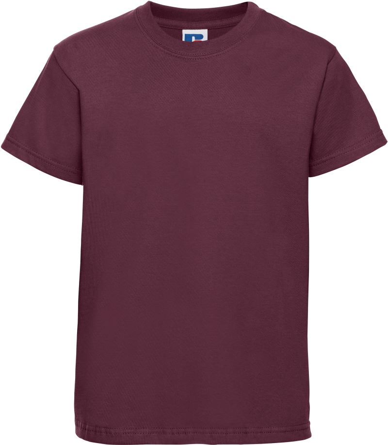 Levně Dětské tričko z těžké bavlny "Authentic" - burgundy
