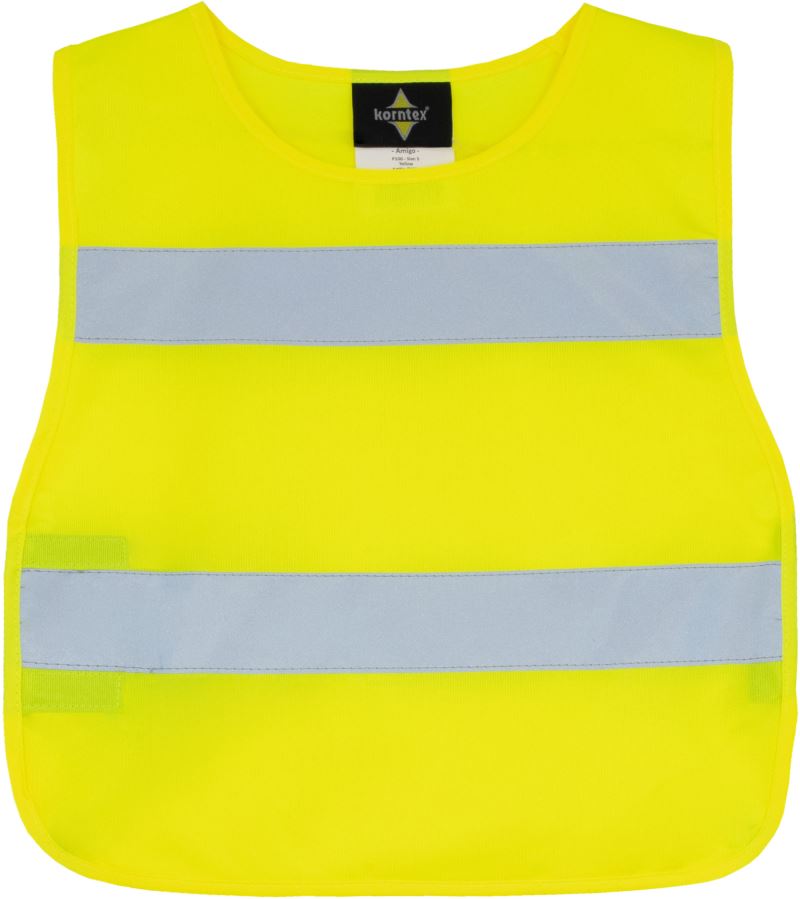 Levně Dětské pončo s vysokou viditelností - yellow