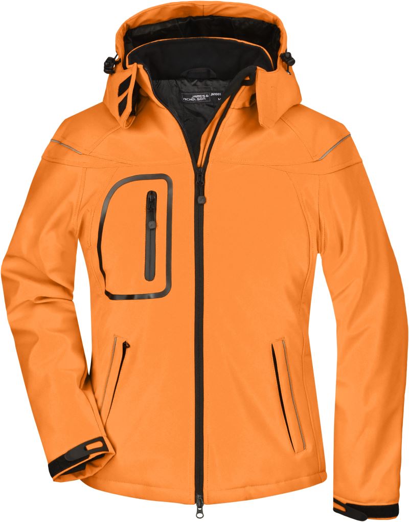Levně Dámská 3-vrstvá zimní softshellová bunda - orange