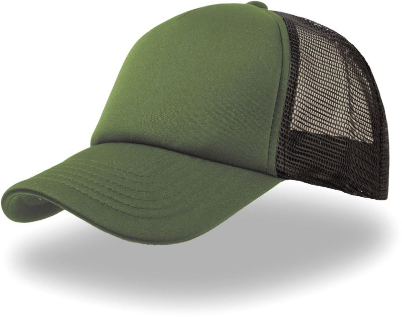 Levně 5 panelová síťovaná kšiltovka - olive/black