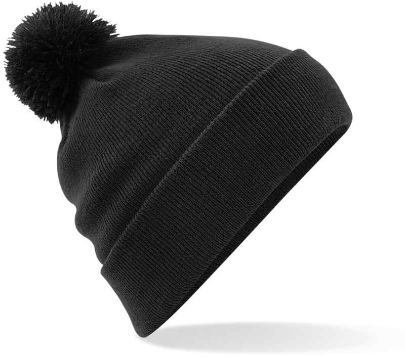 Levně Originální čepice s bambulí - black