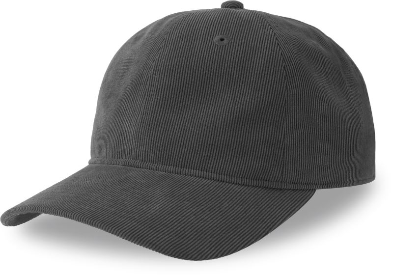 Levně 6 panelová manšestrová kšiltovka - dark grey