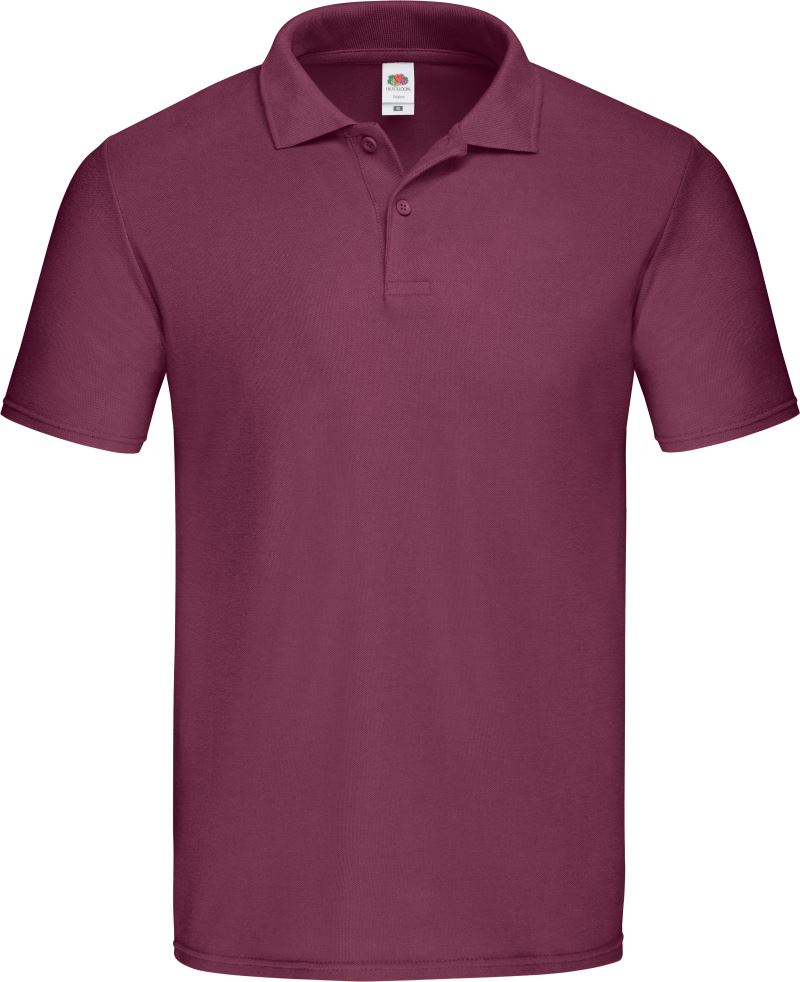 Levně Pánské piqué polo - burgundy