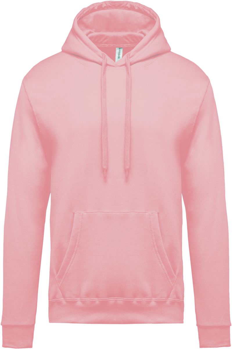 Levně Pánská mikina s kapucí - pale pink