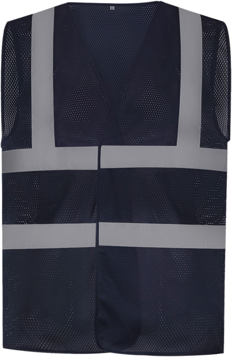 Levně Hi-Vis síťovaná bezpečnostní vesta - navy