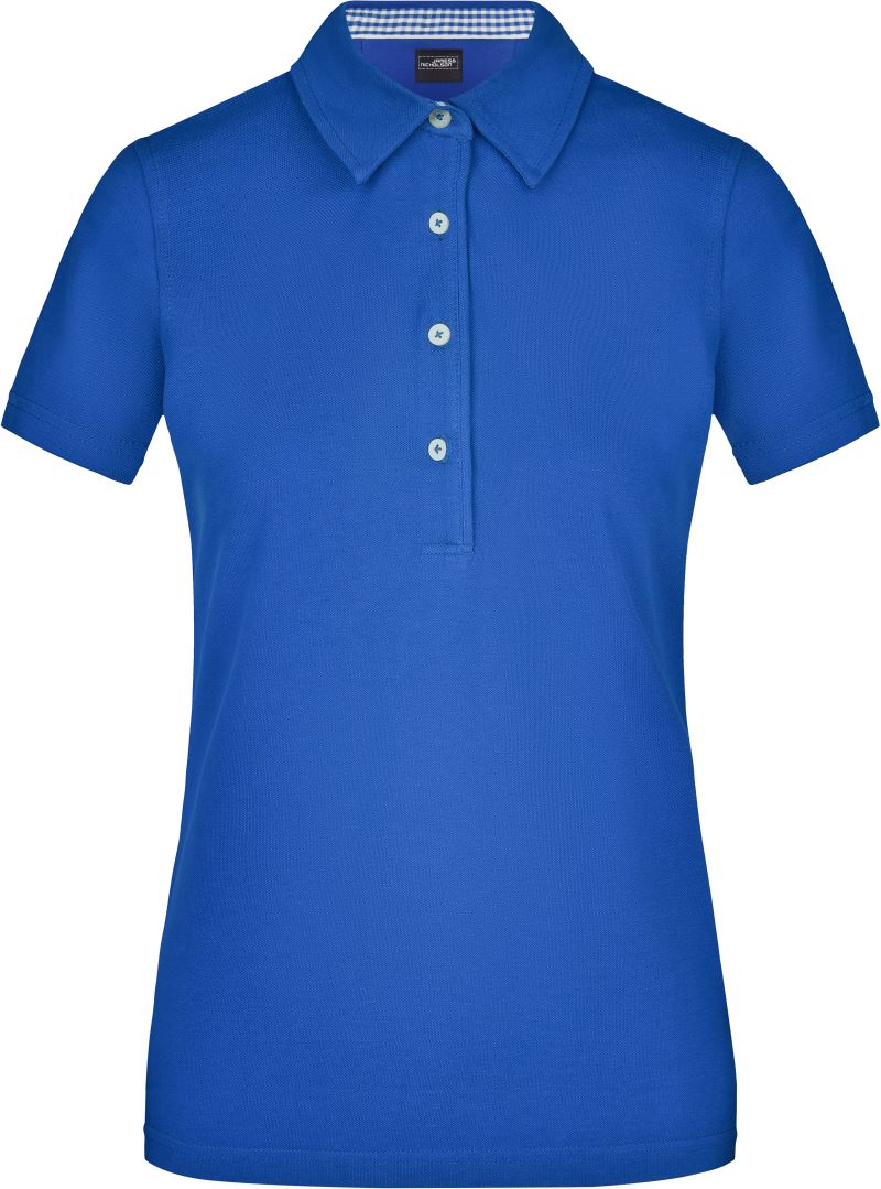 Levně Dámské piqué polo "Plain" - royal/royal white