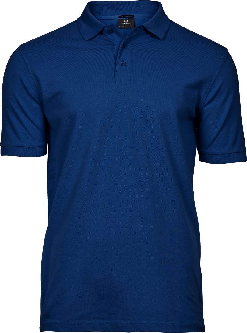 Levně Pánské luxusní strečové piqué polo z těžké bavlny - indigo