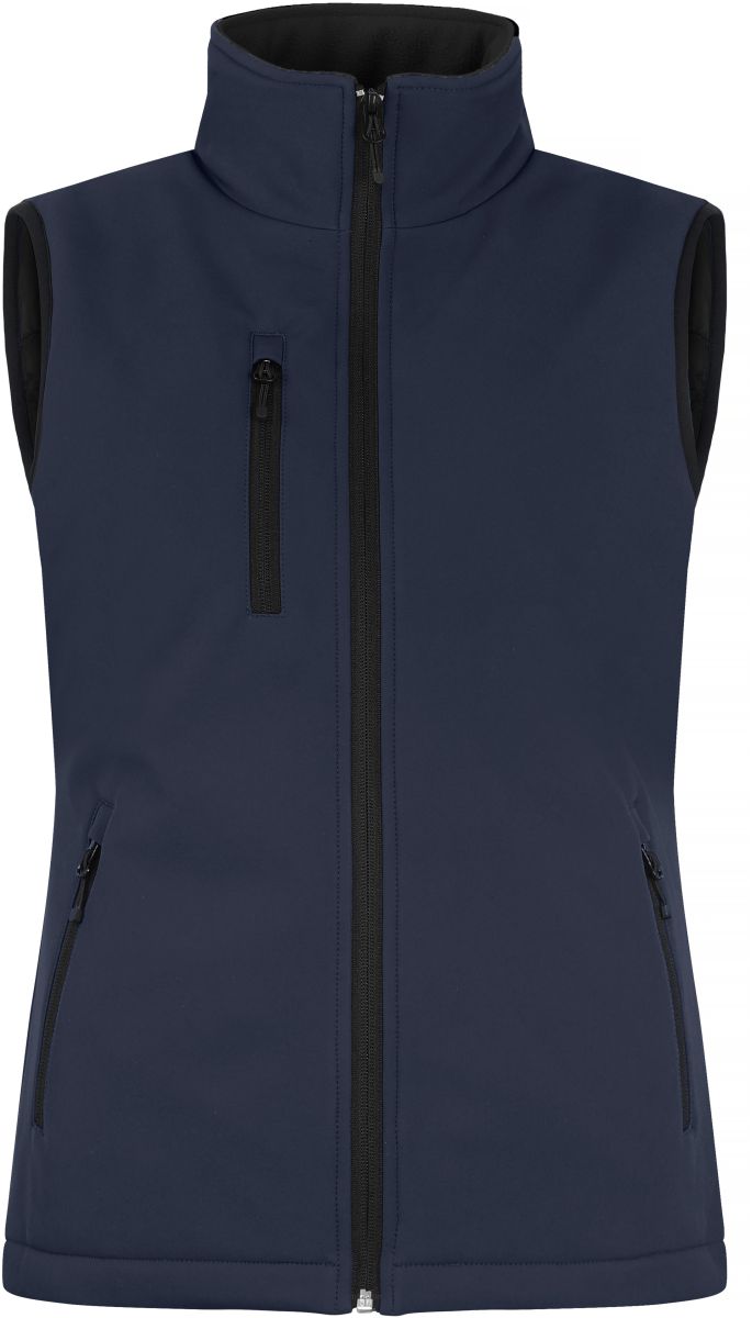 Levně Dámská zateplená softshellová vesta - dark navy