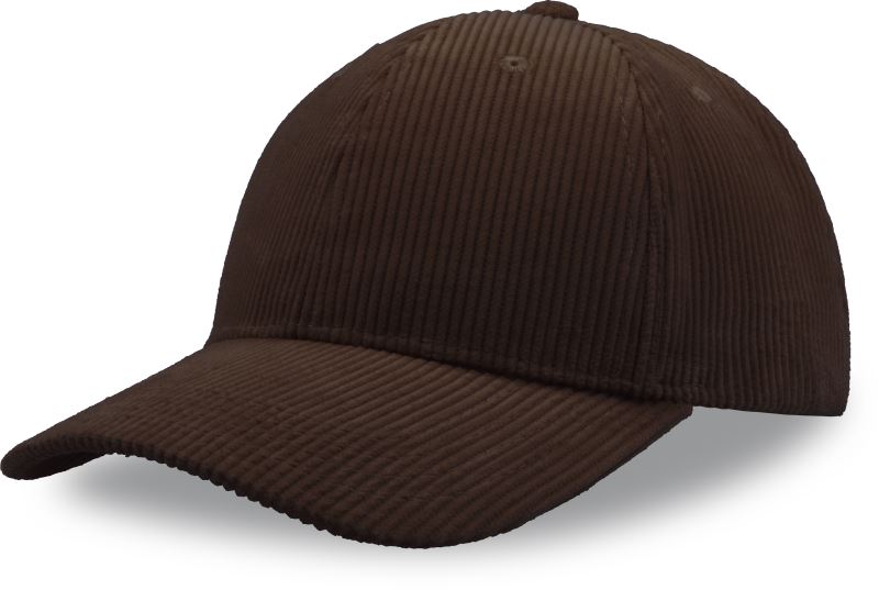 Levně 6 panelová manšestrová kšiltovka - brown
