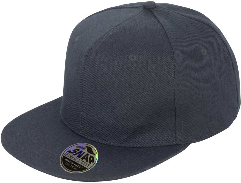 Levně 6 panelová kšiltovka s plochým kšiltem - black