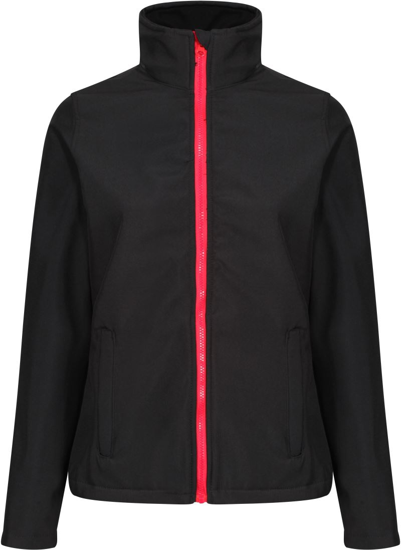 Levně Dámská 2-vrstvá softshellová bunda "Ablaze" - black/classic red