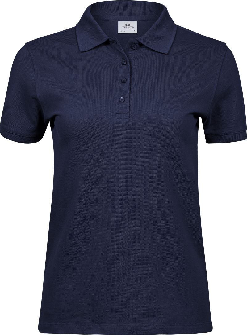 Levně Dámské piqué polo z těžké bavlny - navy