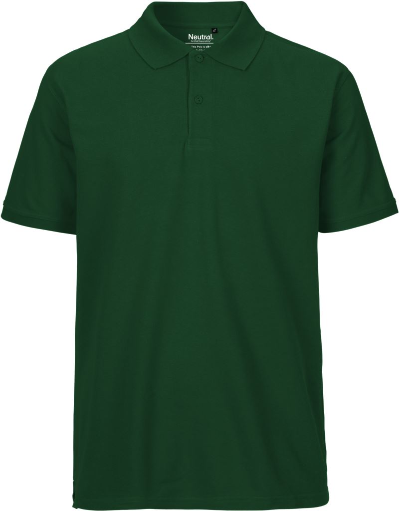 Pánské piqué polo z bio bavlny - bottle green