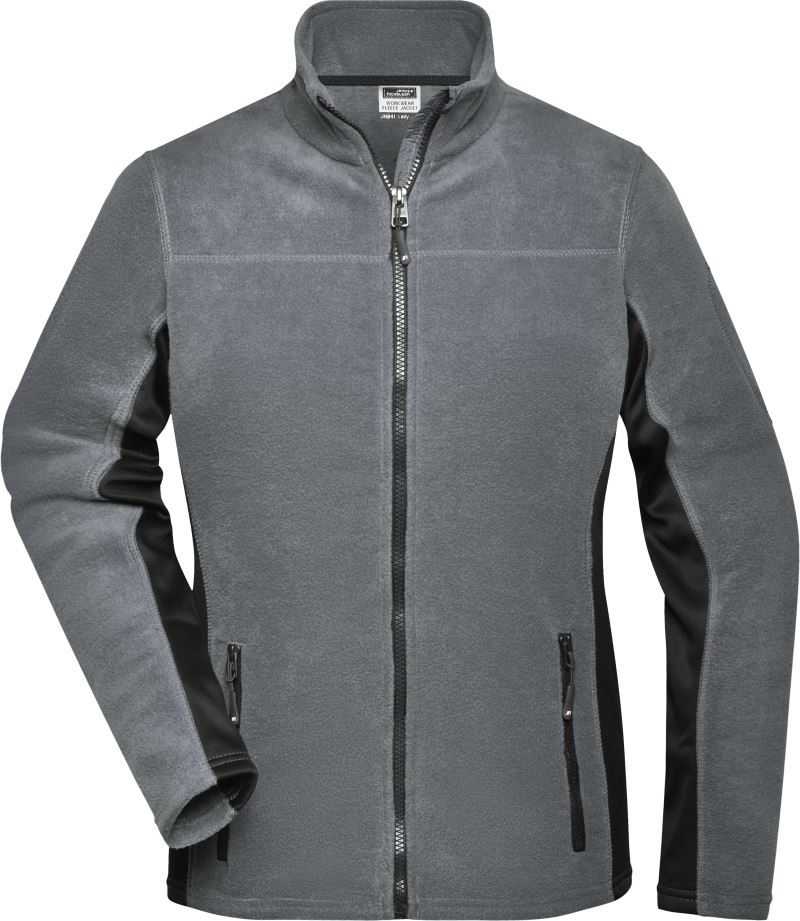 Levně Dámská pracovní mikrofleecová bunda - Strong - carbon/black